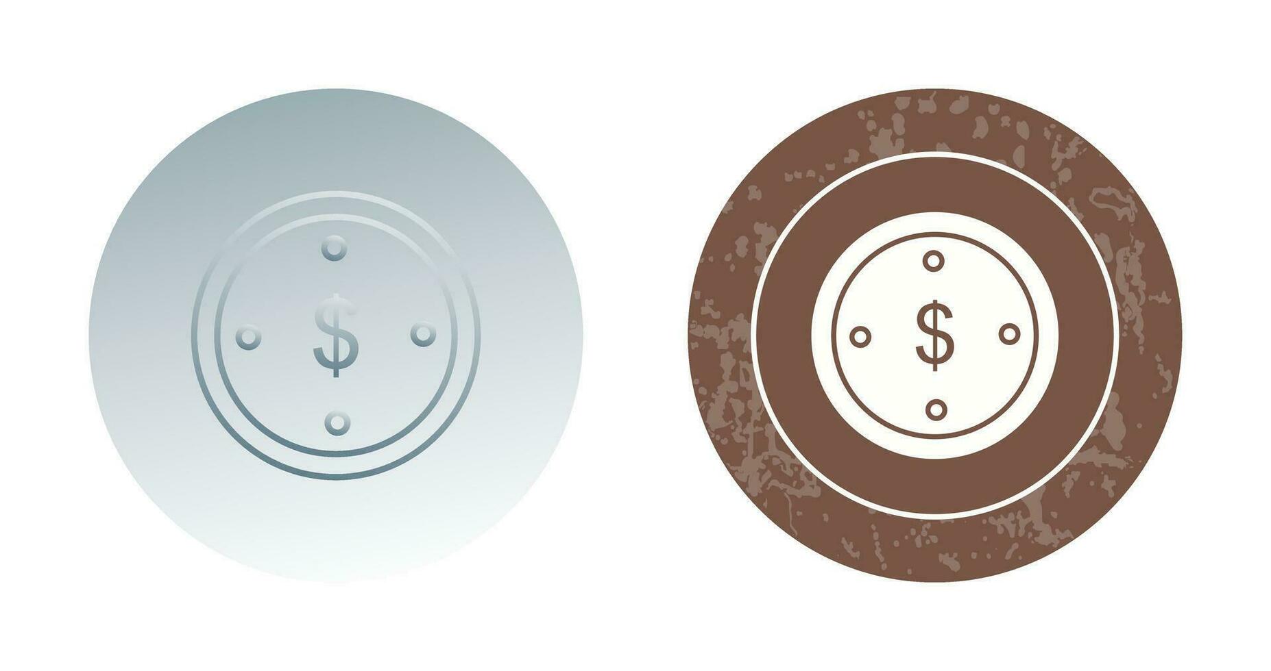 icona del vettore della moneta del dollaro
