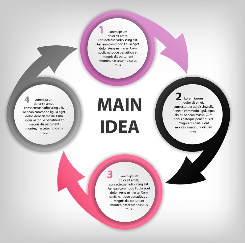 illustrazione vettoriale del modello di business infografica