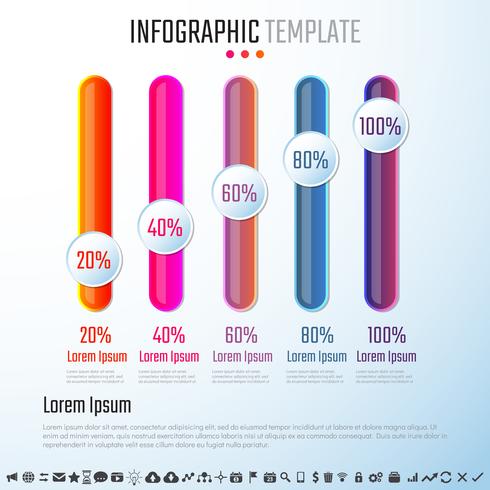 Modello di progettazione infografica vettore