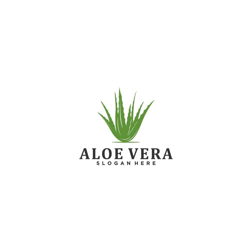 logo di aloe vera su sfondo bianco vettore