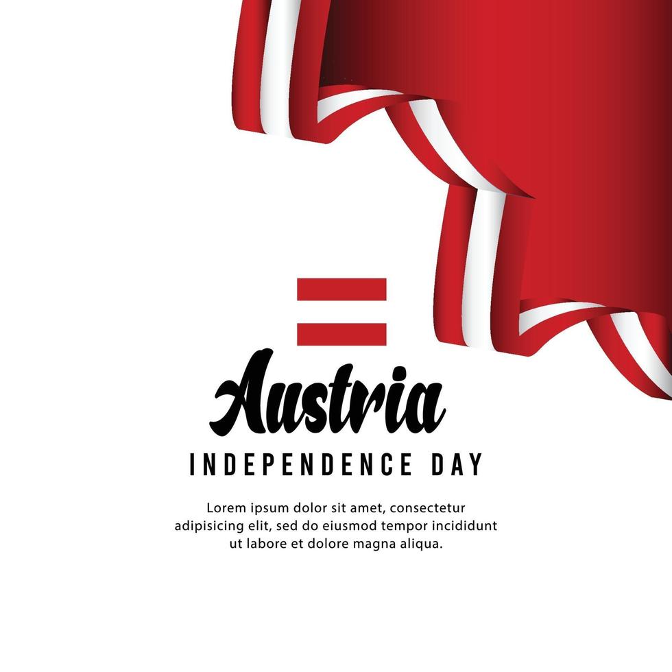 giorno dell'indipendenza nazionale della repubblica d'austria. vettore