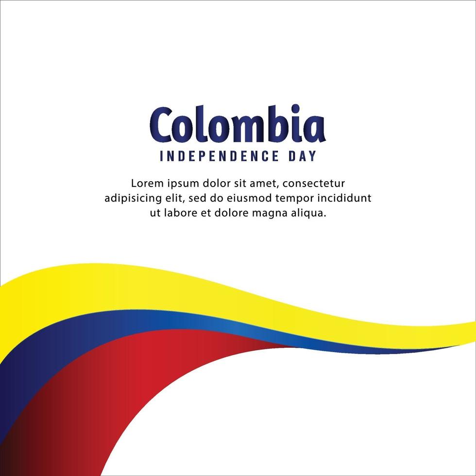 felice giorno dell'indipendenza della colombia. illustrazione vettoriale