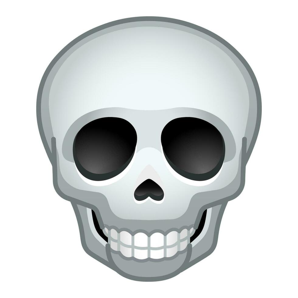 semplice osso cranio grande dimensione di emoji cranio vettore