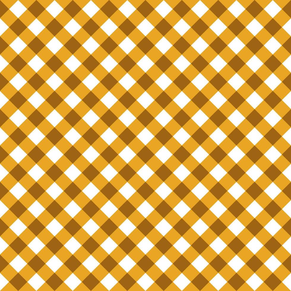 Marrone e giallo plaid senza soluzione di continuità modello, sfondo vettore design