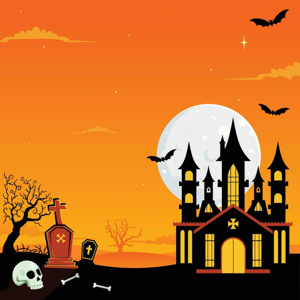 Halloween spaventoso cartone animato illustrazione. Halloween grafico design vettore