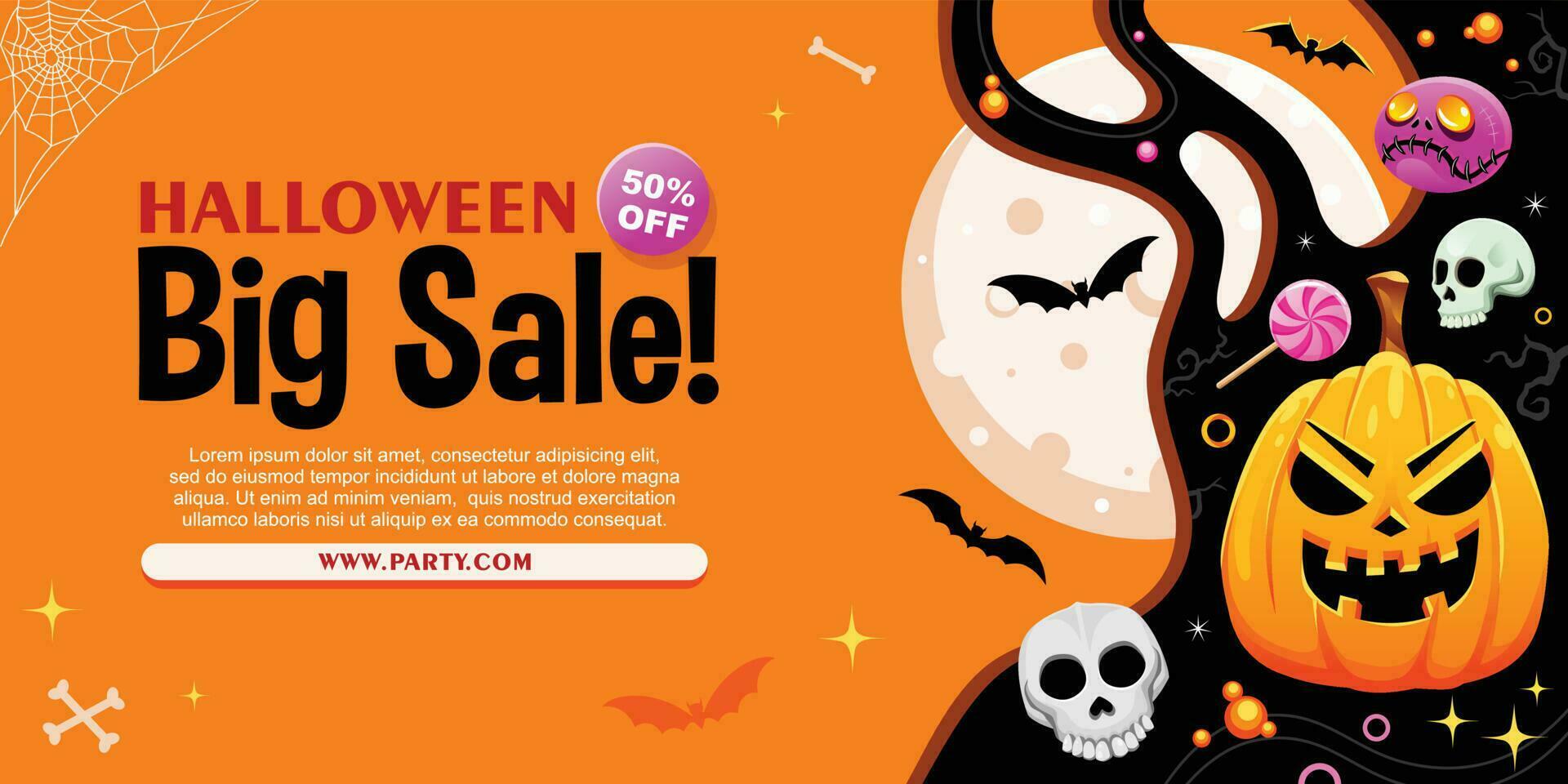 Halloween spaventoso cartone animato illustrazione. Halloween grafico design vettore