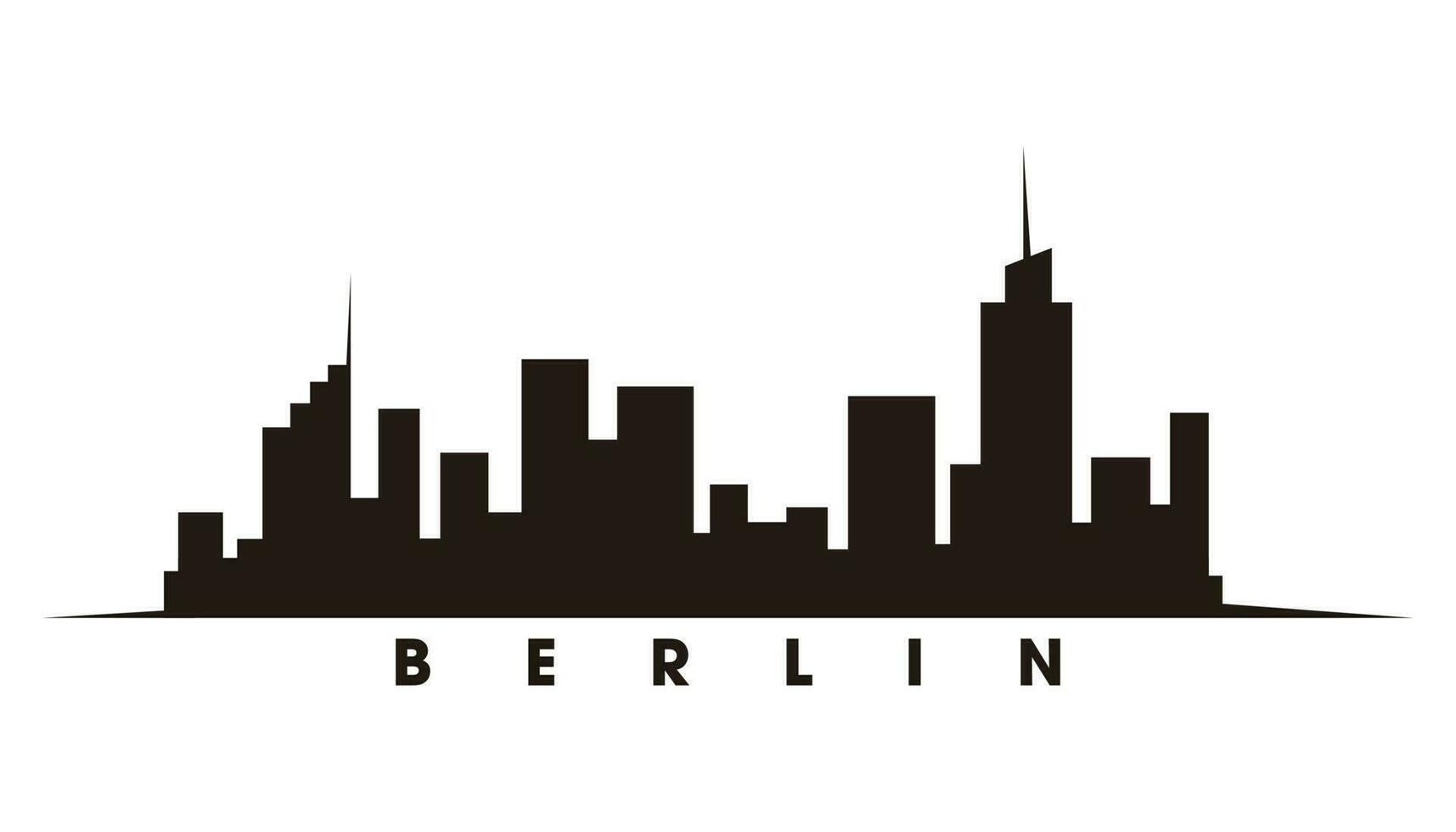 Berlino orizzonte e punti di riferimento silhouette vettore