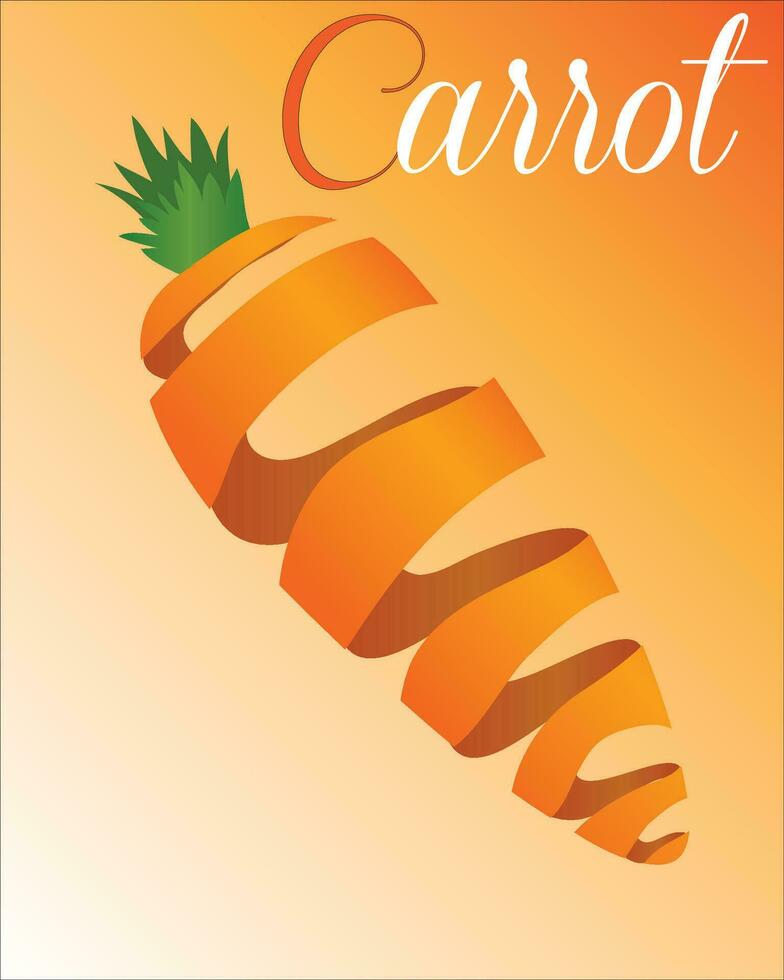 fresco vettore illustrazione di Pasqua carote. illustrazione di carota strisce. nutriente verdure