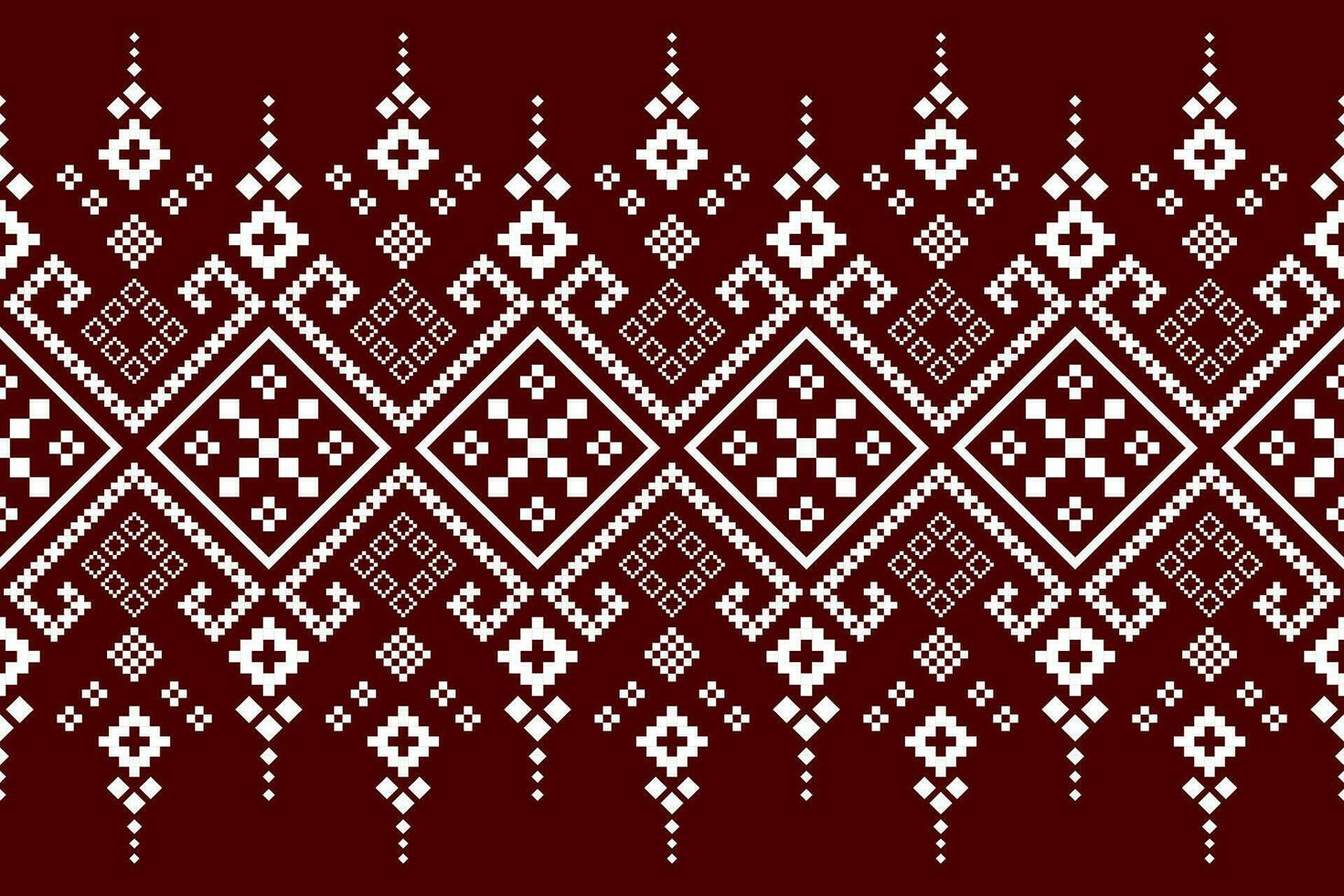 rosso tradizionale etnico modello paisley fiore ikat sfondo astratto azteco africano indonesiano indiano senza soluzione di continuità modello per tessuto Stampa stoffa vestito tappeto le tende e sarong vettore