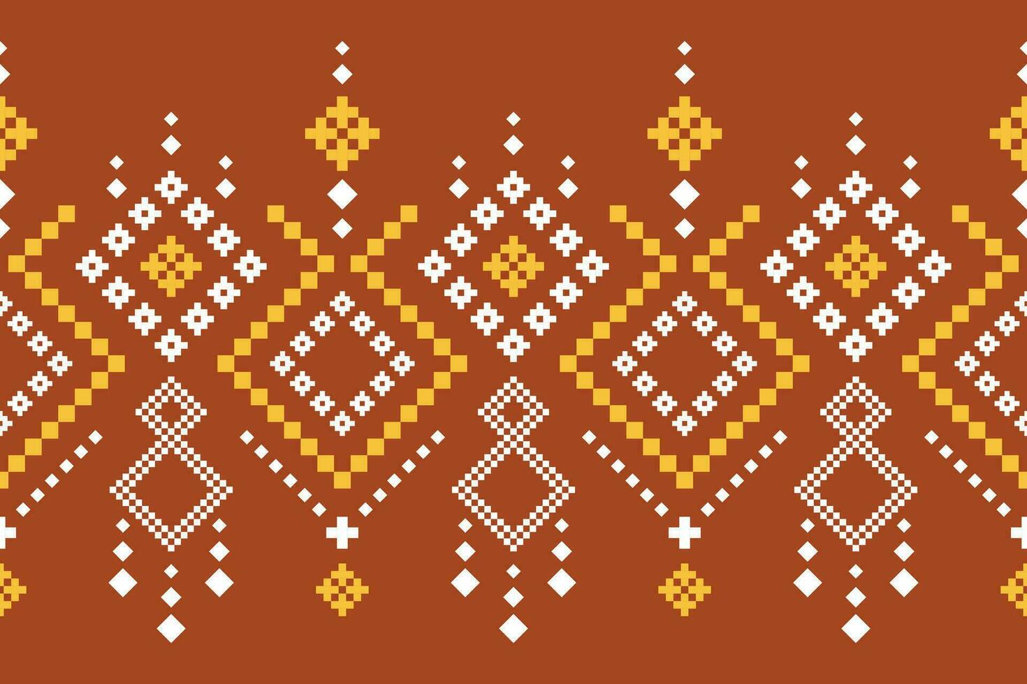 arancia annate attraversare punto tradizionale etnico modello paisley fiore ikat sfondo astratto azteco africano indonesiano indiano senza soluzione di continuità modello per tessuto Stampa stoffa vestito tappeto le tende e sarong vettore