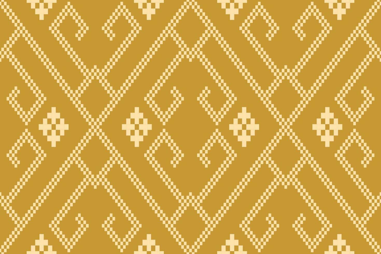 giallo annate attraversare punto tradizionale etnico modello paisley fiore ikat sfondo astratto azteco africano indonesiano indiano senza soluzione di continuità modello per tessuto Stampa stoffa vestito tappeto le tende e sarong vettore