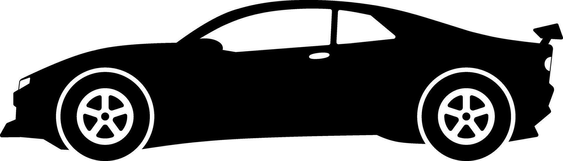 sport auto icona vettore. sport gara auto silhouette per icona, simbolo o cartello. veloce sport auto grafico risorsa per mezzi di trasporto o settore automobilistico vettore