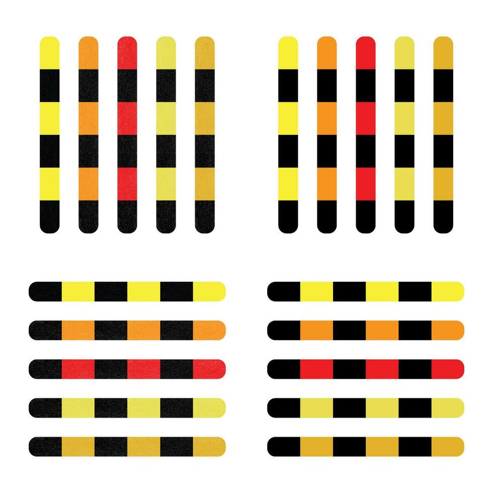 vettore grunge struttura avvertimento telaio giallo, rosso e nero diagonale strisce.