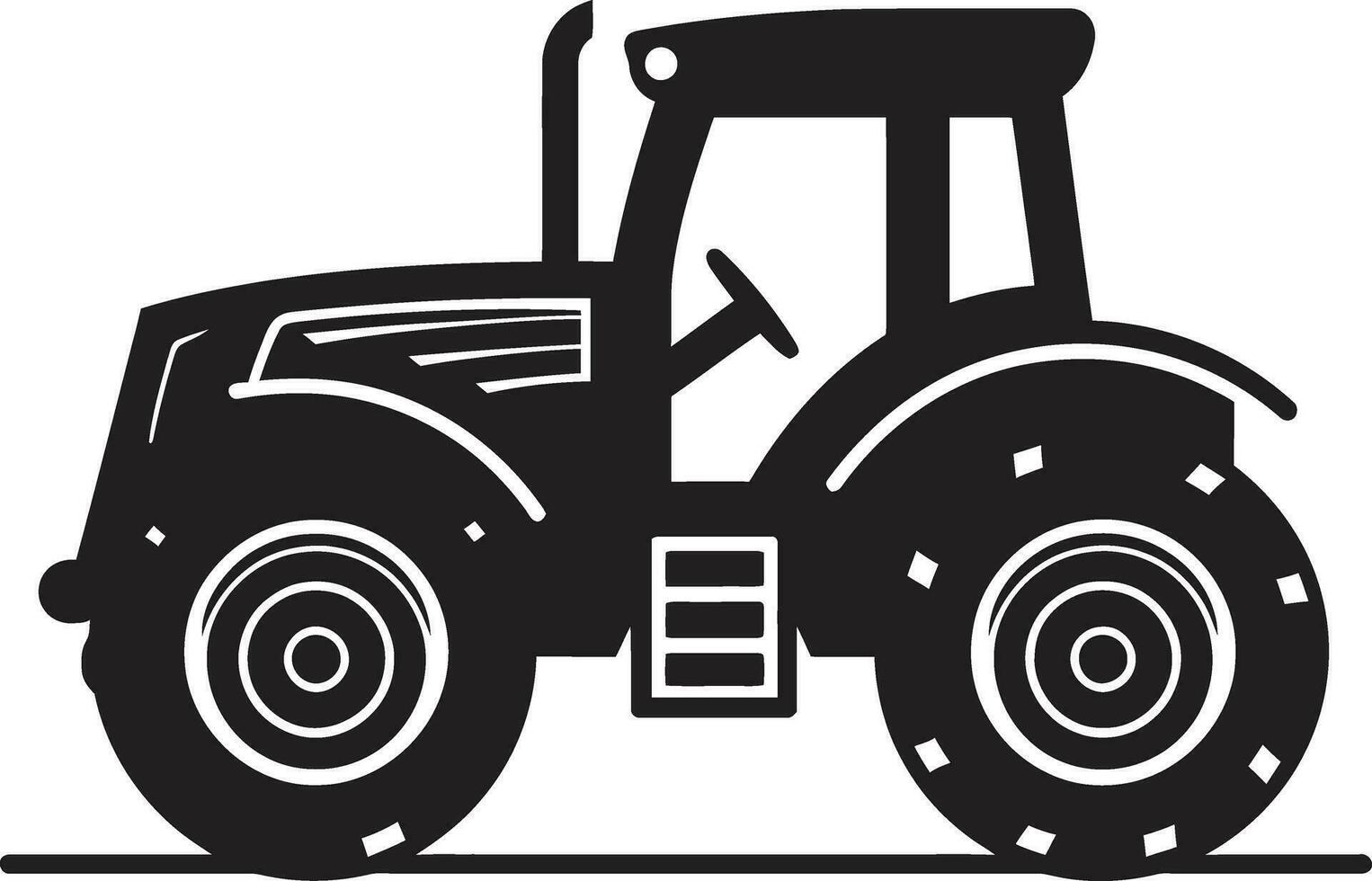 Vintage ▾ trattore logo design nero e bianca trattore opera d'arte vettore