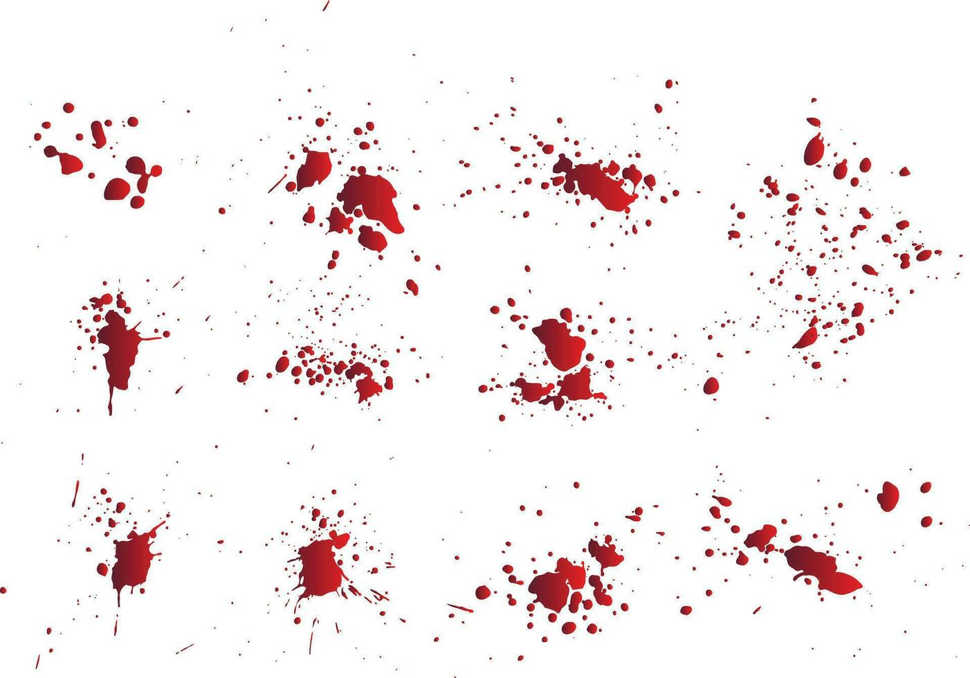 inchiostro macchia impostato di sangue sfondo vettore