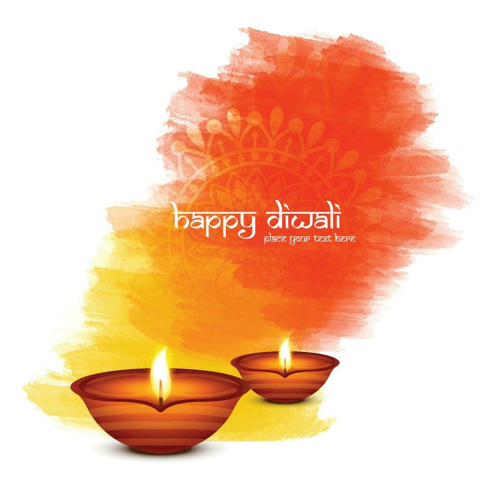 tradizionale indiano Festival Diwali con lampade carta sfondo vettore
