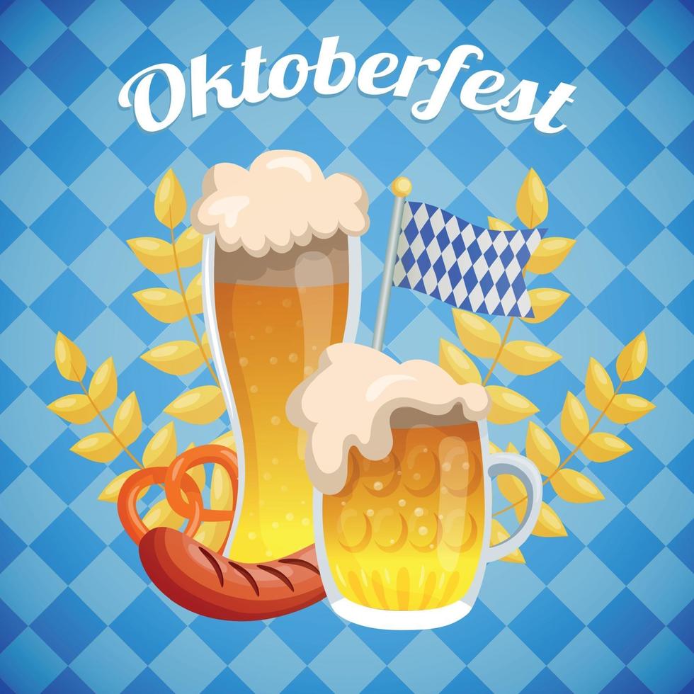 Monaco di Baviera festival internazionale della birra oktoberfest vettore