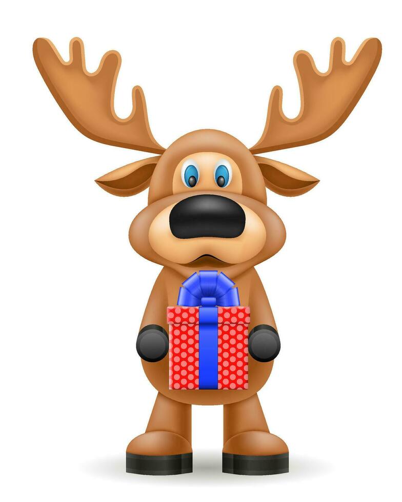 Natale cervo nuovo anno vacanza simbolo vettore illustrazione isolato su bianca sfondo