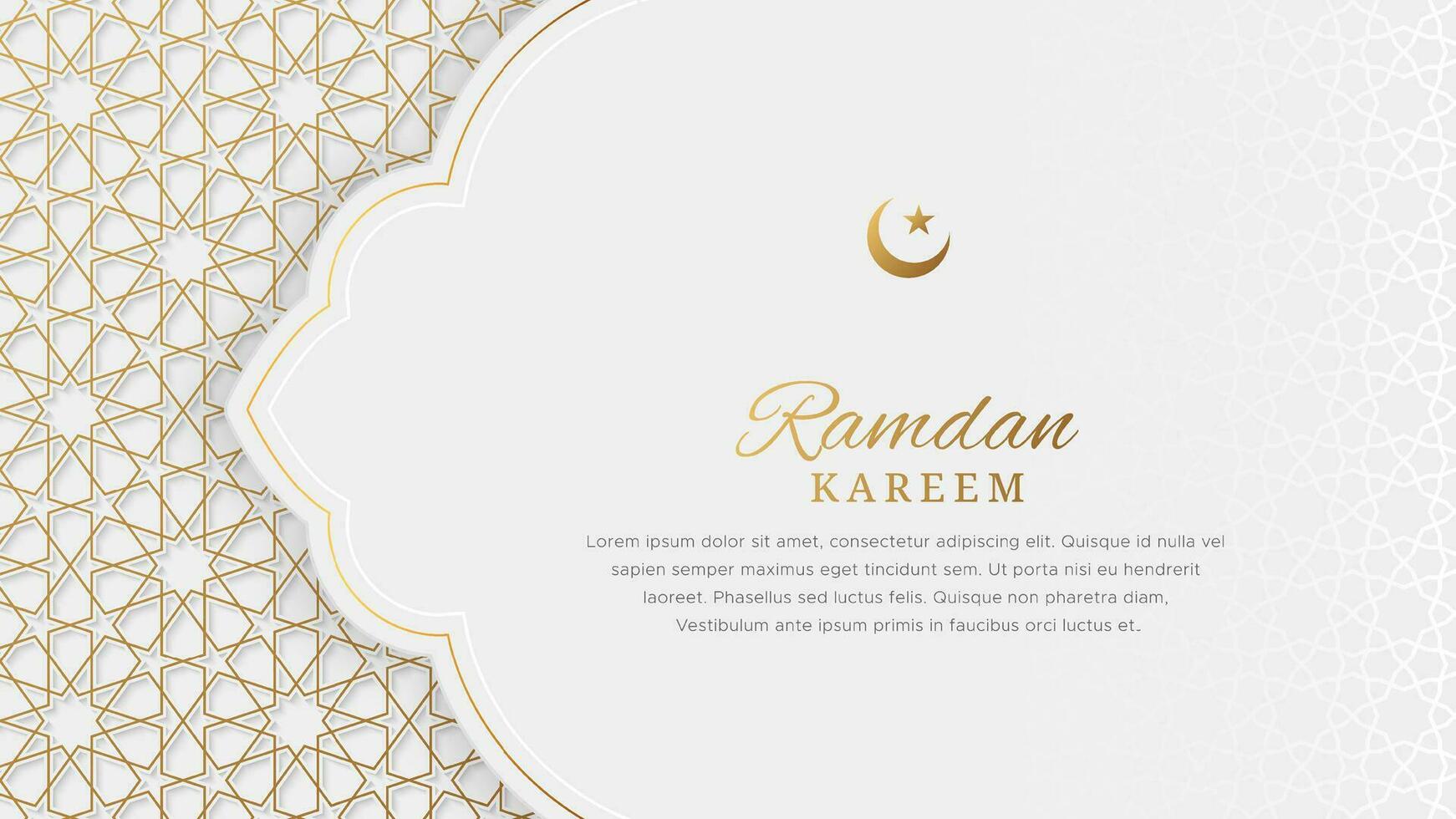 Ramadan kareem islamico modello saluto carta sfondo vettore