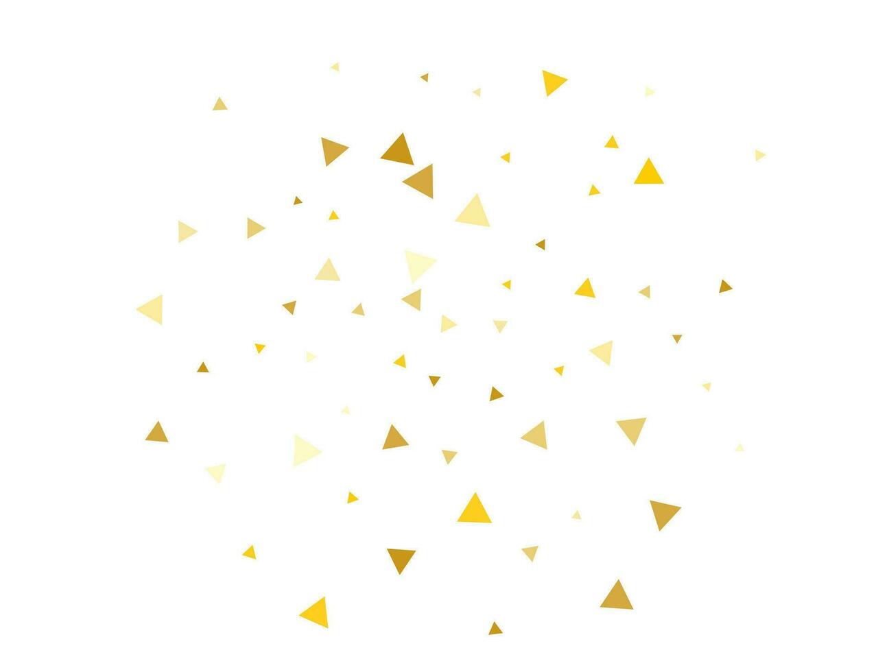 leggero d'oro luccichio triangolare coriandoli. pastello vacanza textur vettore
