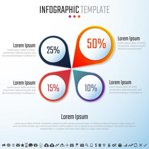 Modello di progettazione infografica vettore