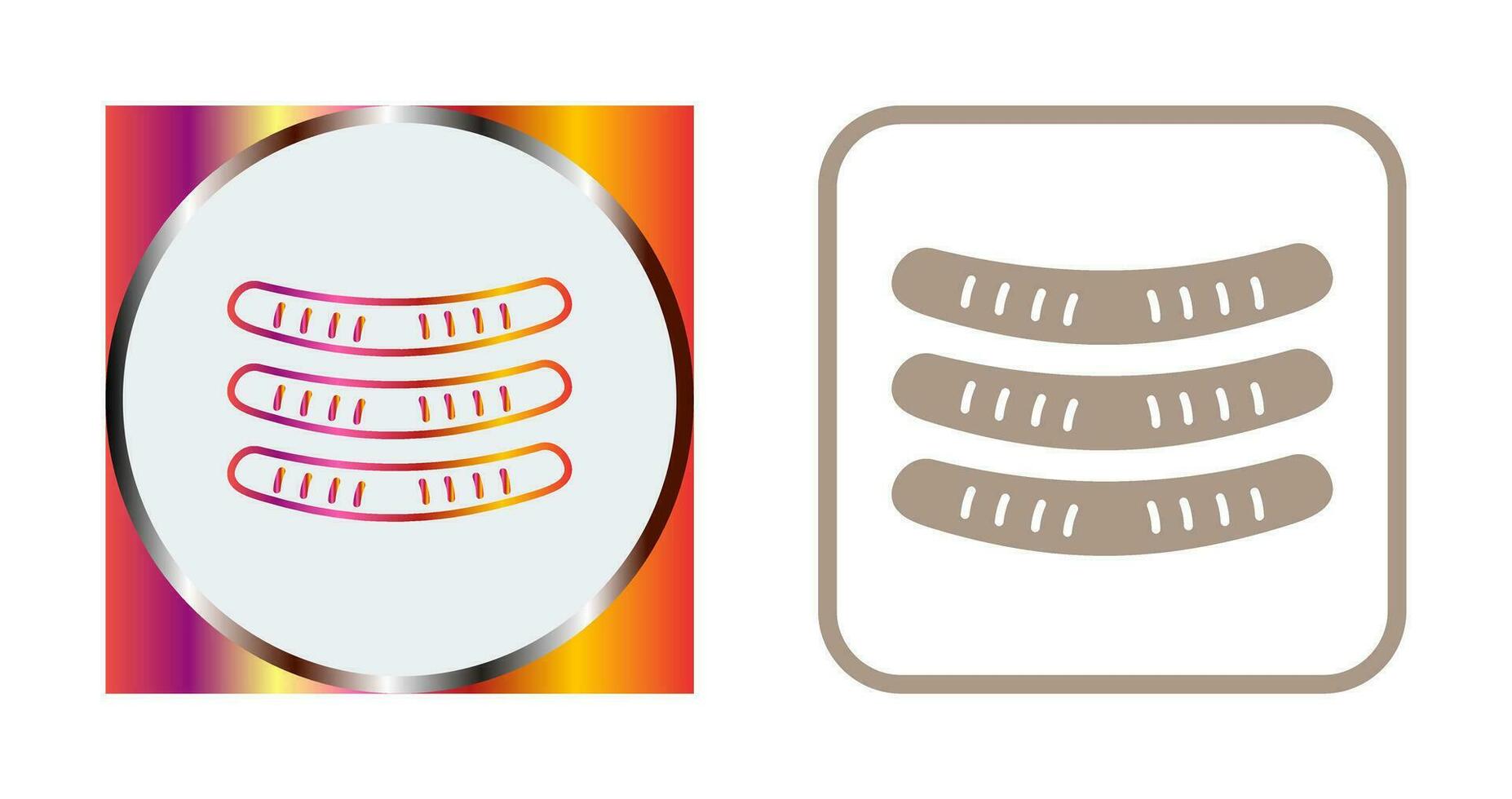 salsicce vettore icona