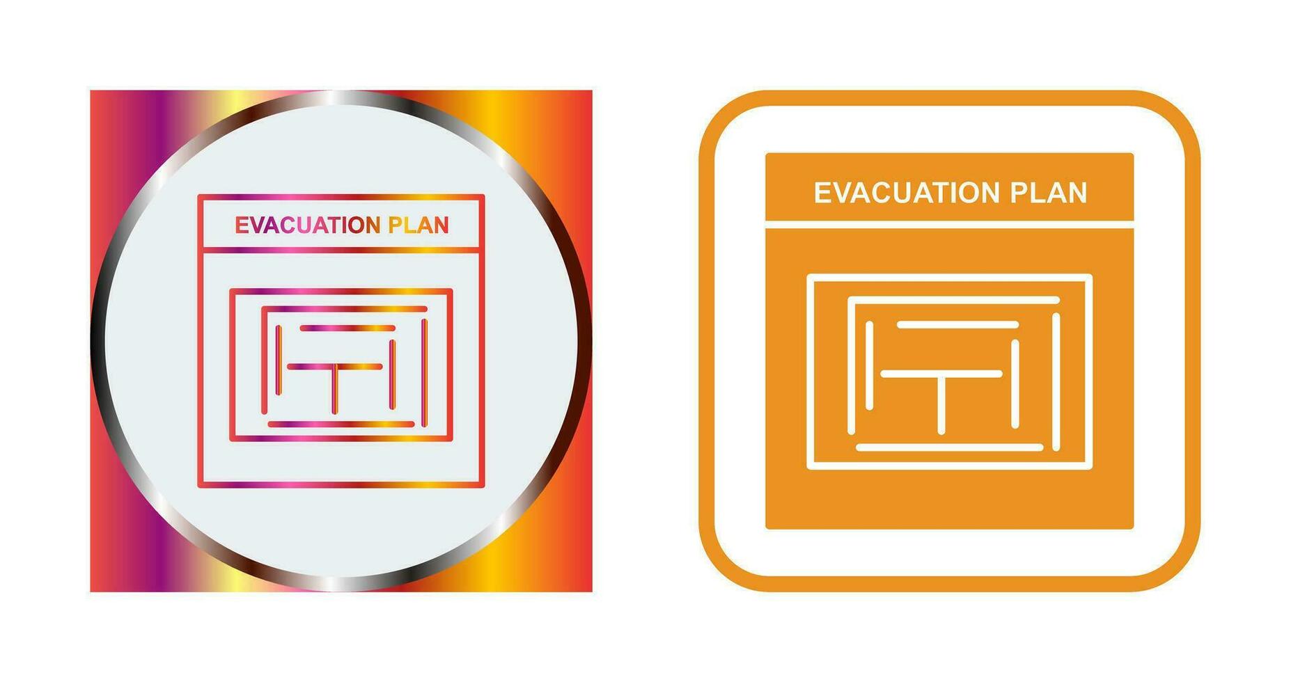 evacuazione Piano vettore icona