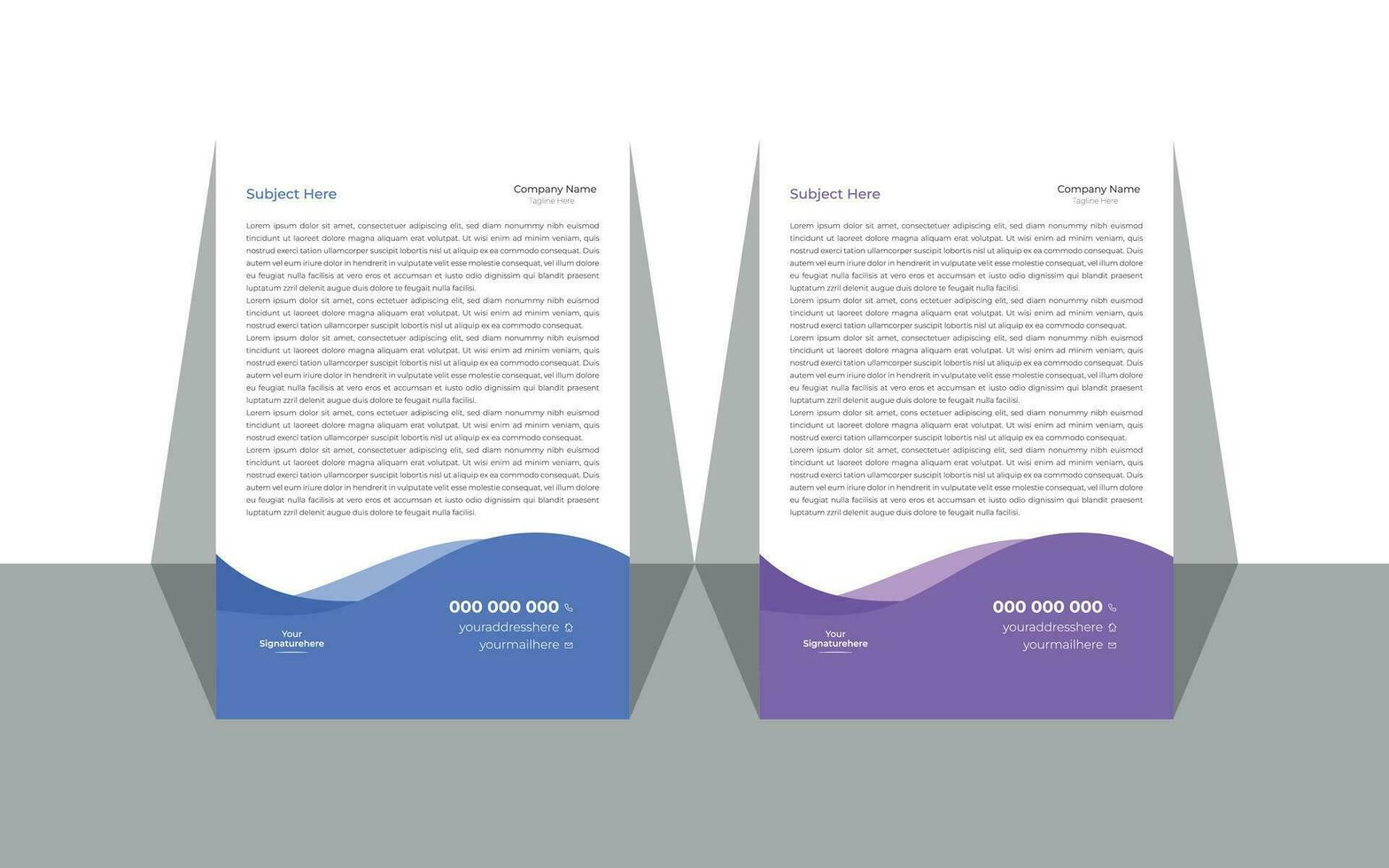 moderno attività commerciale e aziendale carta intestata design modello. vettore