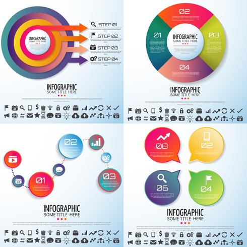 Modello di progettazione infografica vettore