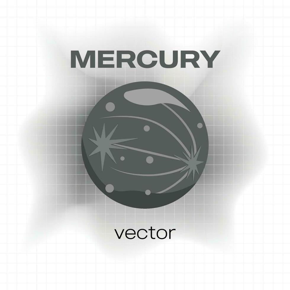 pianeta mercurio vettore illustrazione con maglia