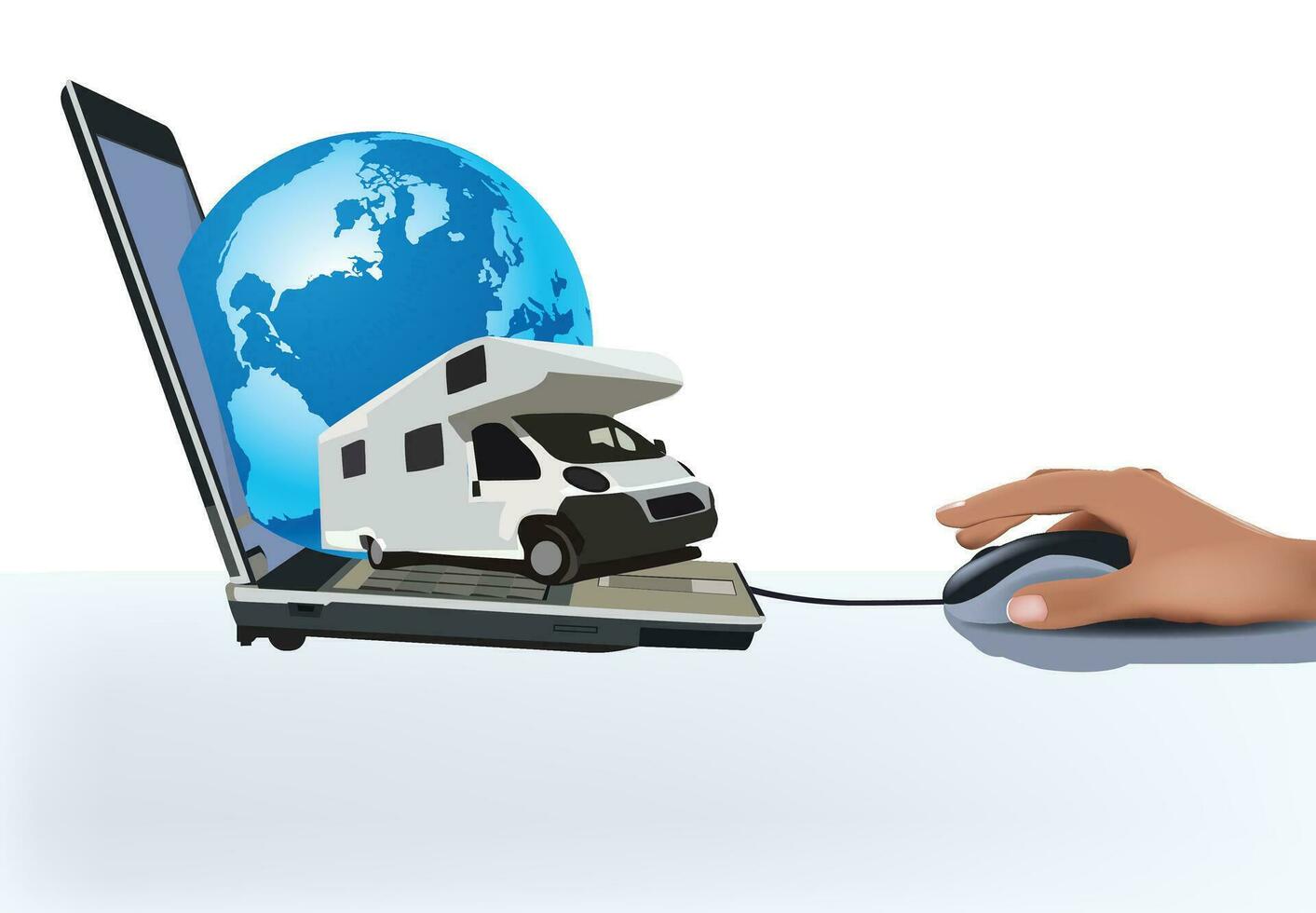 computer connessione ricerca vacanza viaggi vettore