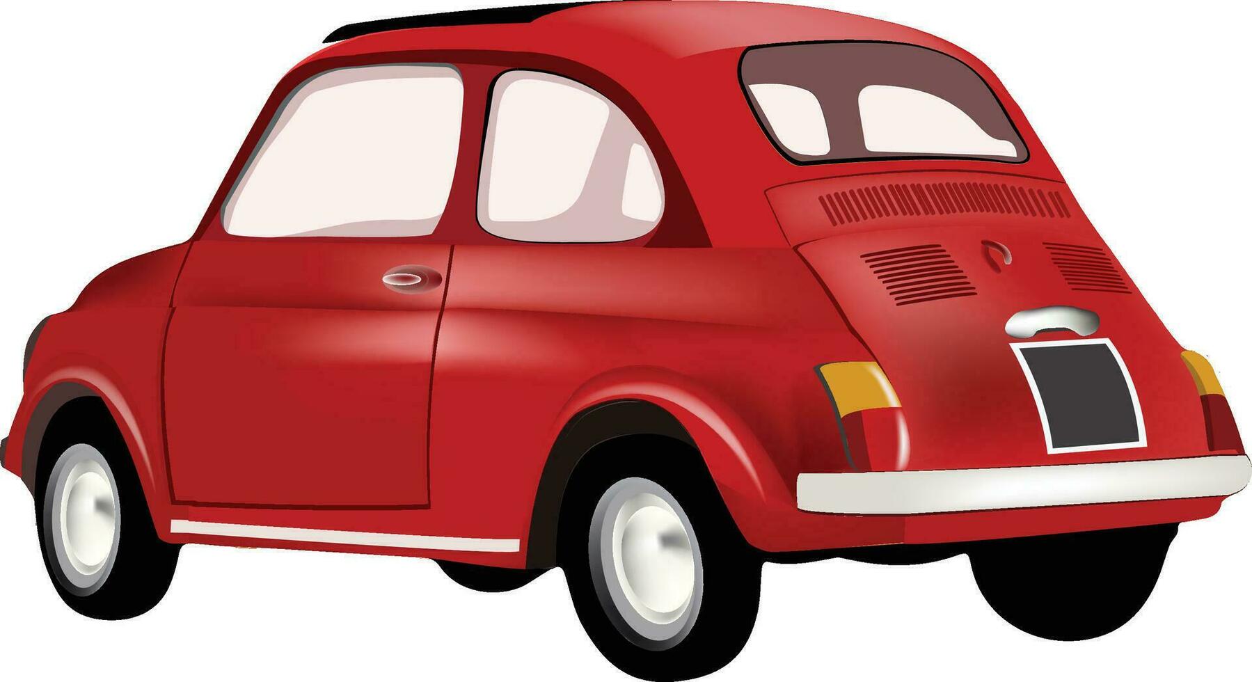 rosso cinquecento secolo autoritario auto quattro ruote- vettore