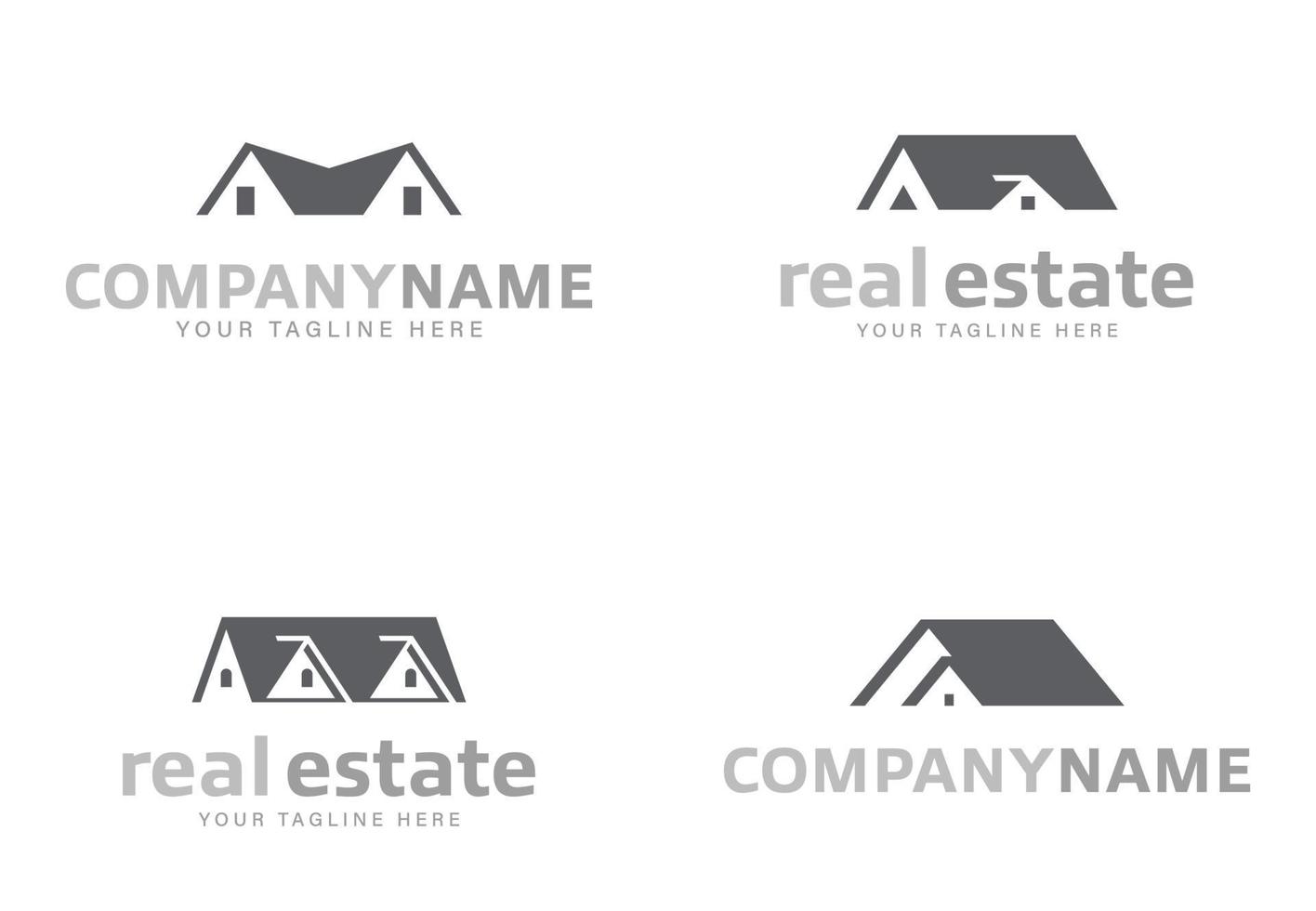 set di design del logo immobiliare. vettore