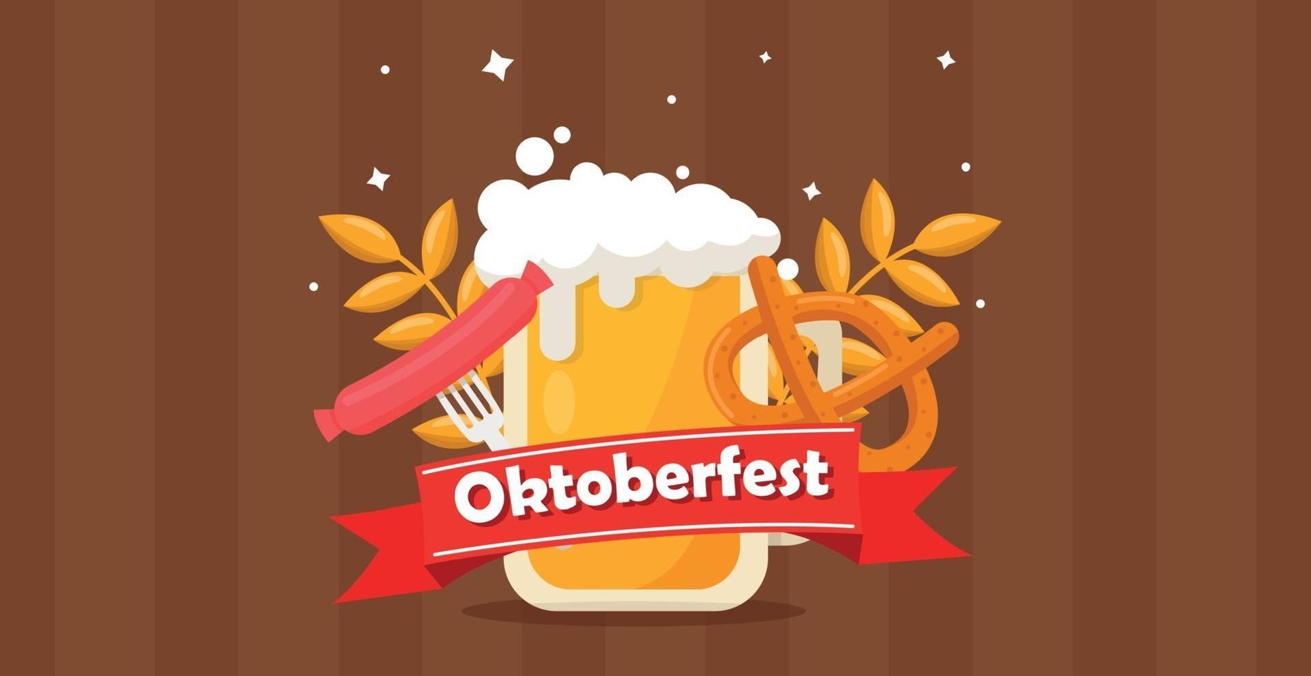 Monaco di Baviera festival internazionale della birra oktoberfest, sfondo pubblicitario vettore