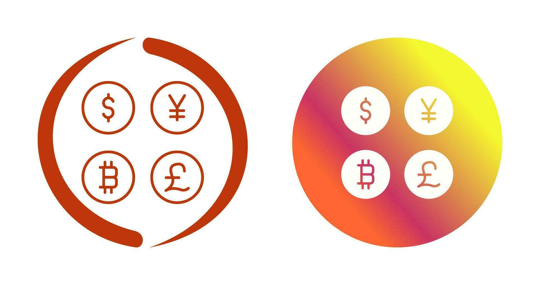 moneta simboli vettore icona