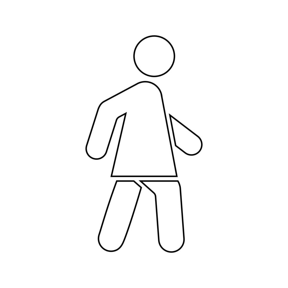 icona della donna che cammina persone in movimento segno di stile di vita attivo vettore