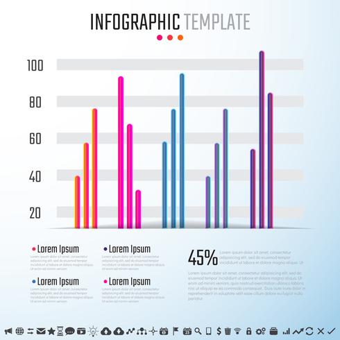 Modello di progettazione infografica vettore