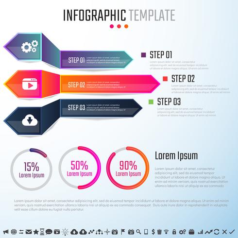 Modello di progettazione infografica vettore