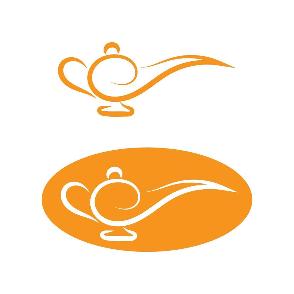 immagine vettoriale logo e icona della lampada magica