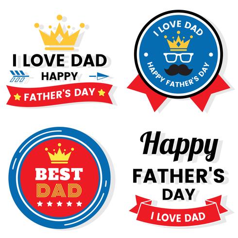 giorno del padre Compleanno vettoriale Logo per banner