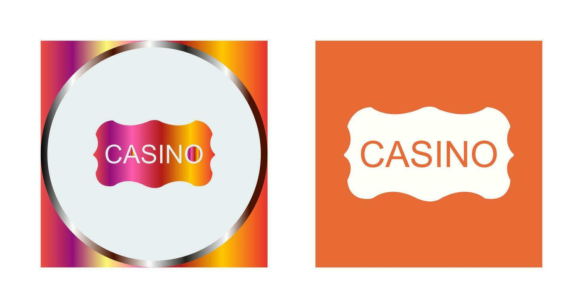 casinò cartello vettore icona