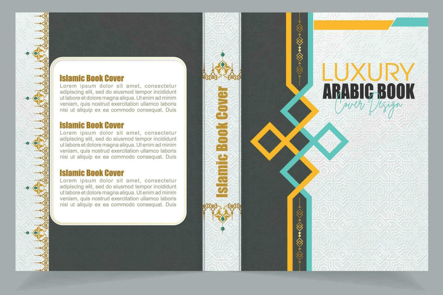 bellissimo Arabo Corano, Corano Marrone pensionante, islamico Corano libro copertina vettore