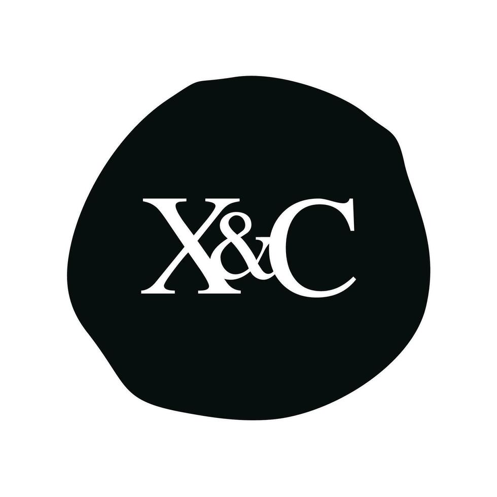 xc iniziale logo lettera spazzola monogramma compagnia vettore