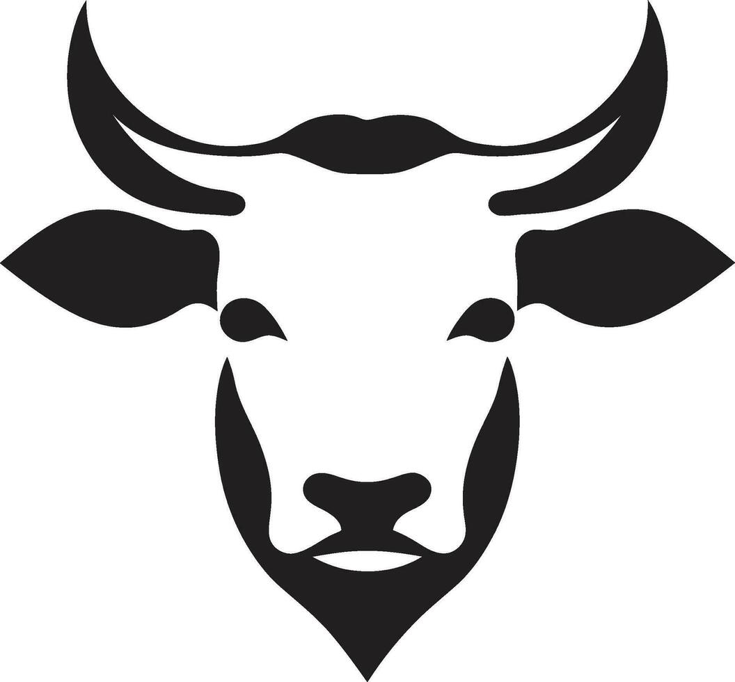 vettore latteria mucca logo nero per attività commerciale latteria mucca logo icona nero vettore per sito web