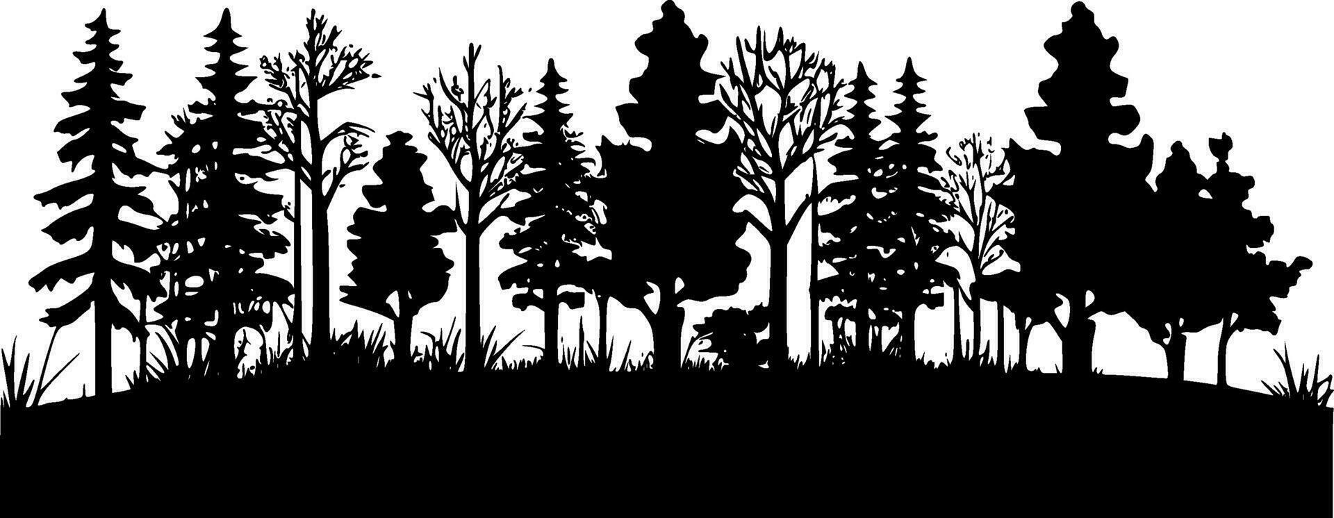 foresta - minimalista e piatto logo - vettore illustrazione