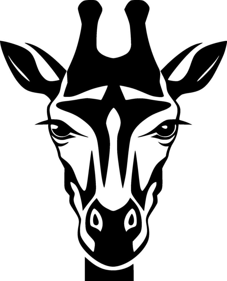 giraffa - minimalista e piatto logo - vettore illustrazione