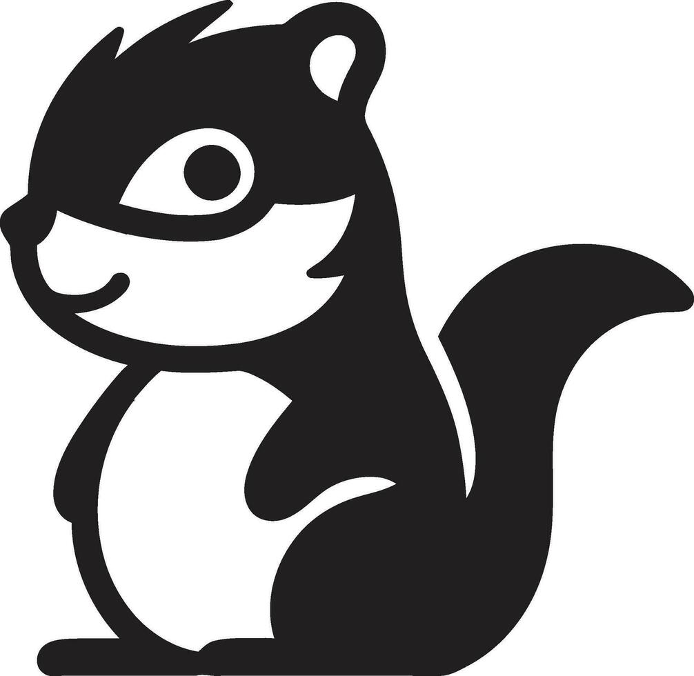 scoiattolo logo nero vettore nero vettore scoiattolo logo icona