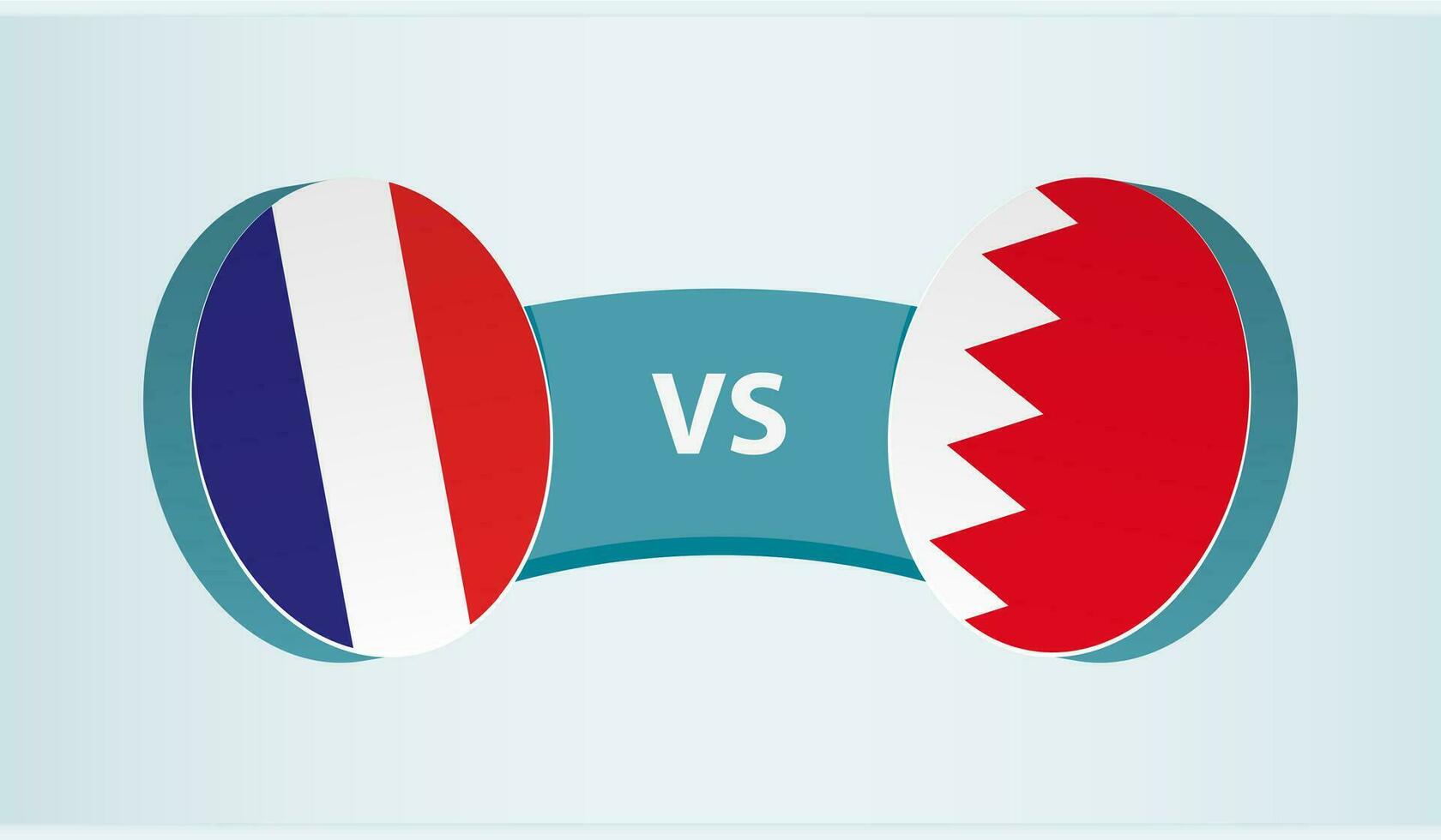 Francia contro Bahrein, squadra gli sport concorrenza concetto. vettore