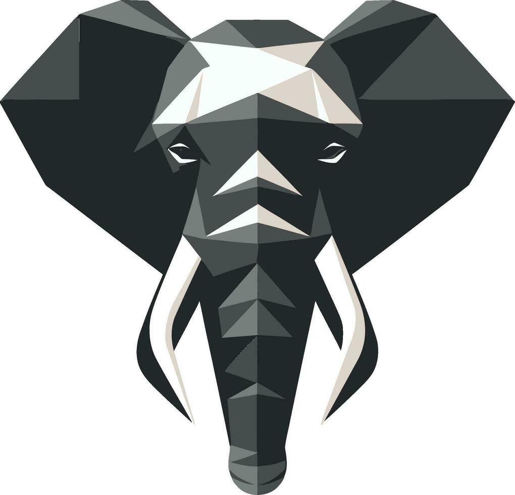 astratto elefante logo un' creativo e elegante design elefante logo con tronco sollevato un' simbolo di bene fortuna e prosperità vettore