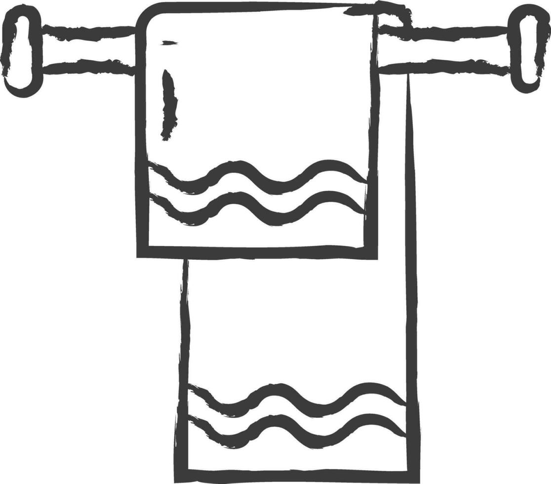 asciugamano mano disegnato vettore illustrazione